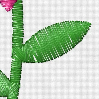 A leaf on white fabric